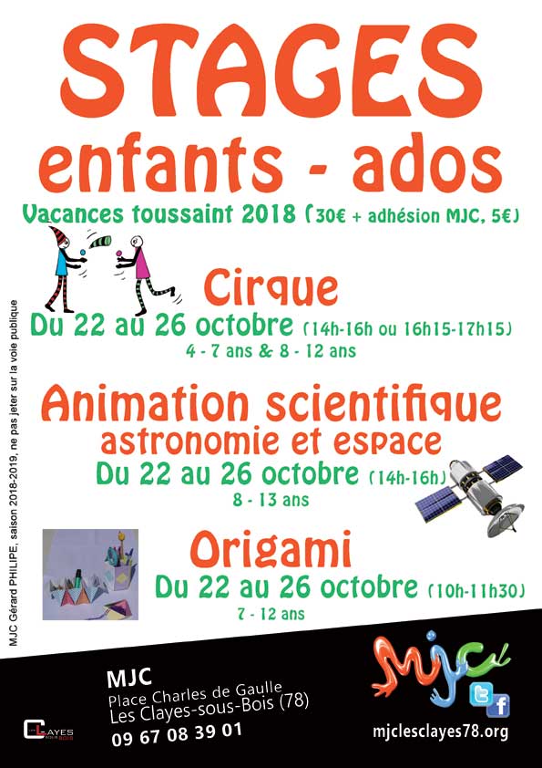 Stages enfants oct 2018