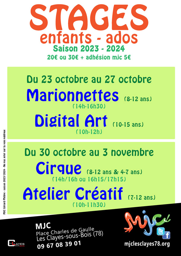 affiche flyers nouvelles activités 2023 2024 w00